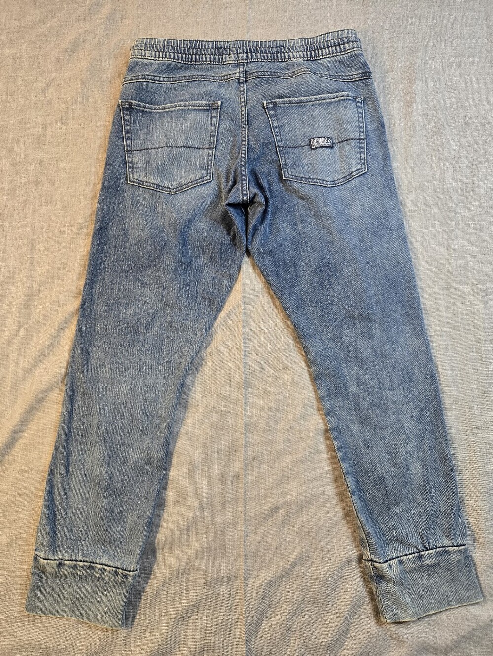 DENIZEN From Levis Boys Size 16 Light Wash Denim Drawstring Jogger Pants - Picture 2 of 14